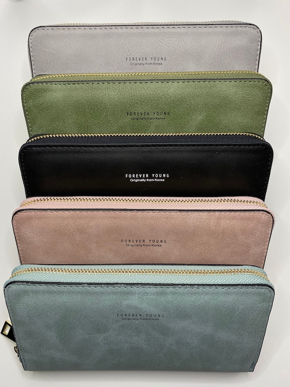 Forever Young Wallet Leather Zip Purse Womens PU Leather Etsy