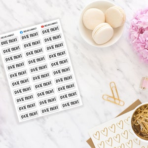 Date Night - Mini Script Stickers