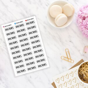 Doctors - Mini Script Stickers