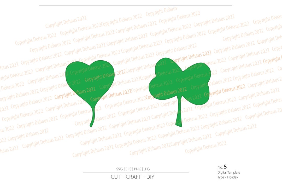 Clover Leaf Vector Shamrock SVG Saint Patricks Day Shamrock Clipart St ...