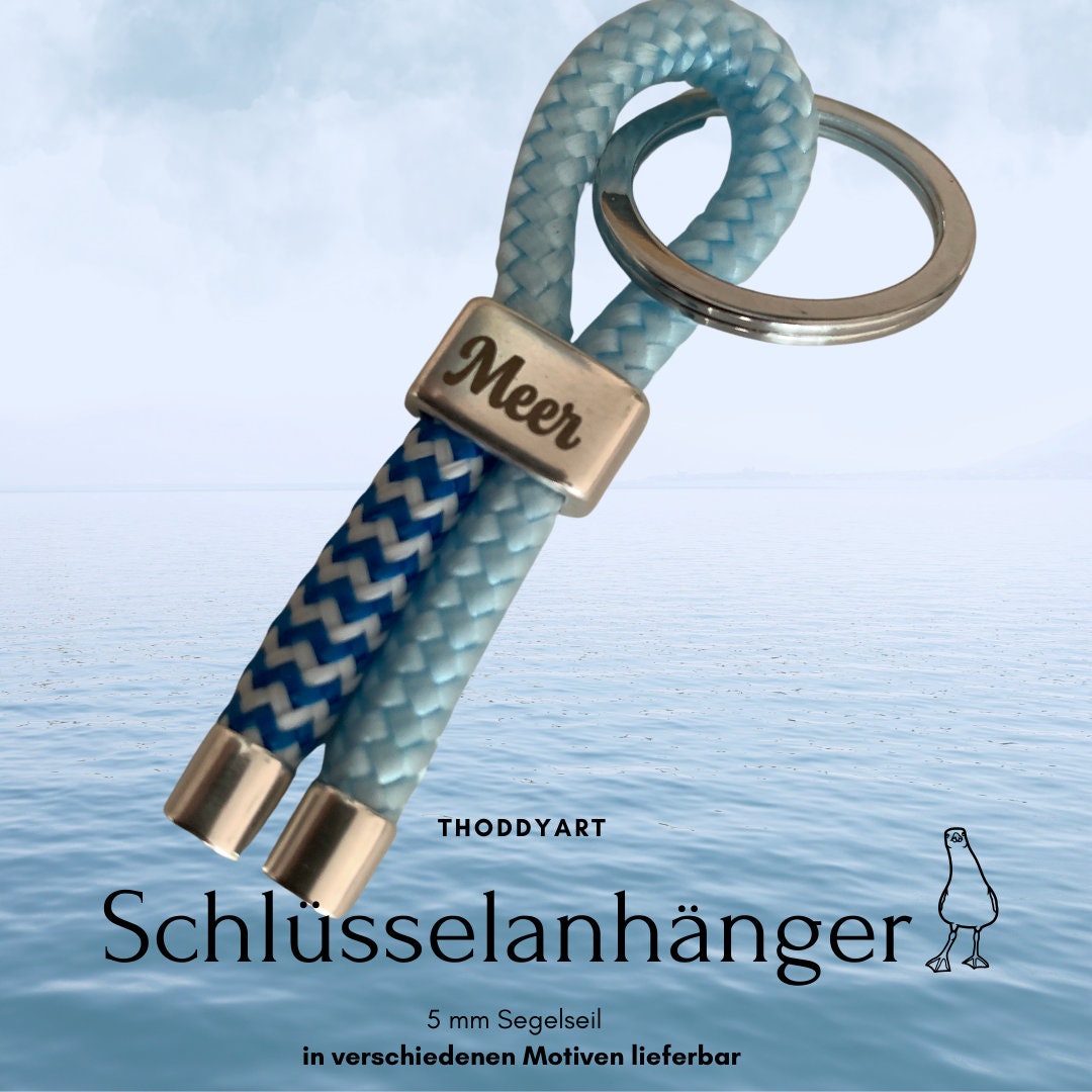 Keychain 5 Millimeter Sailing Rope/rope in Blue Various Etsy