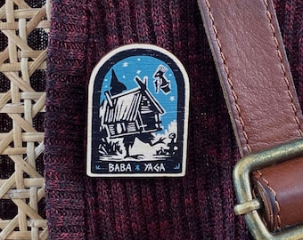 Baba Yaga. Wooden pin