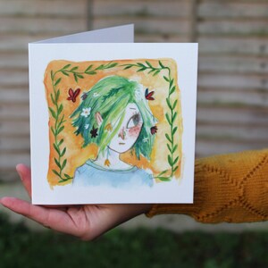 My head is a garden. 15x15cm Illustration Print. image 2