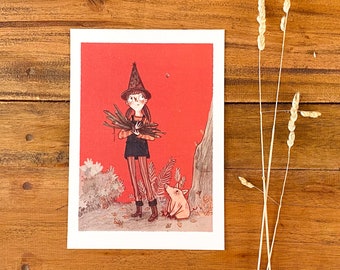 Farmer witch. A5 Illustration Print.