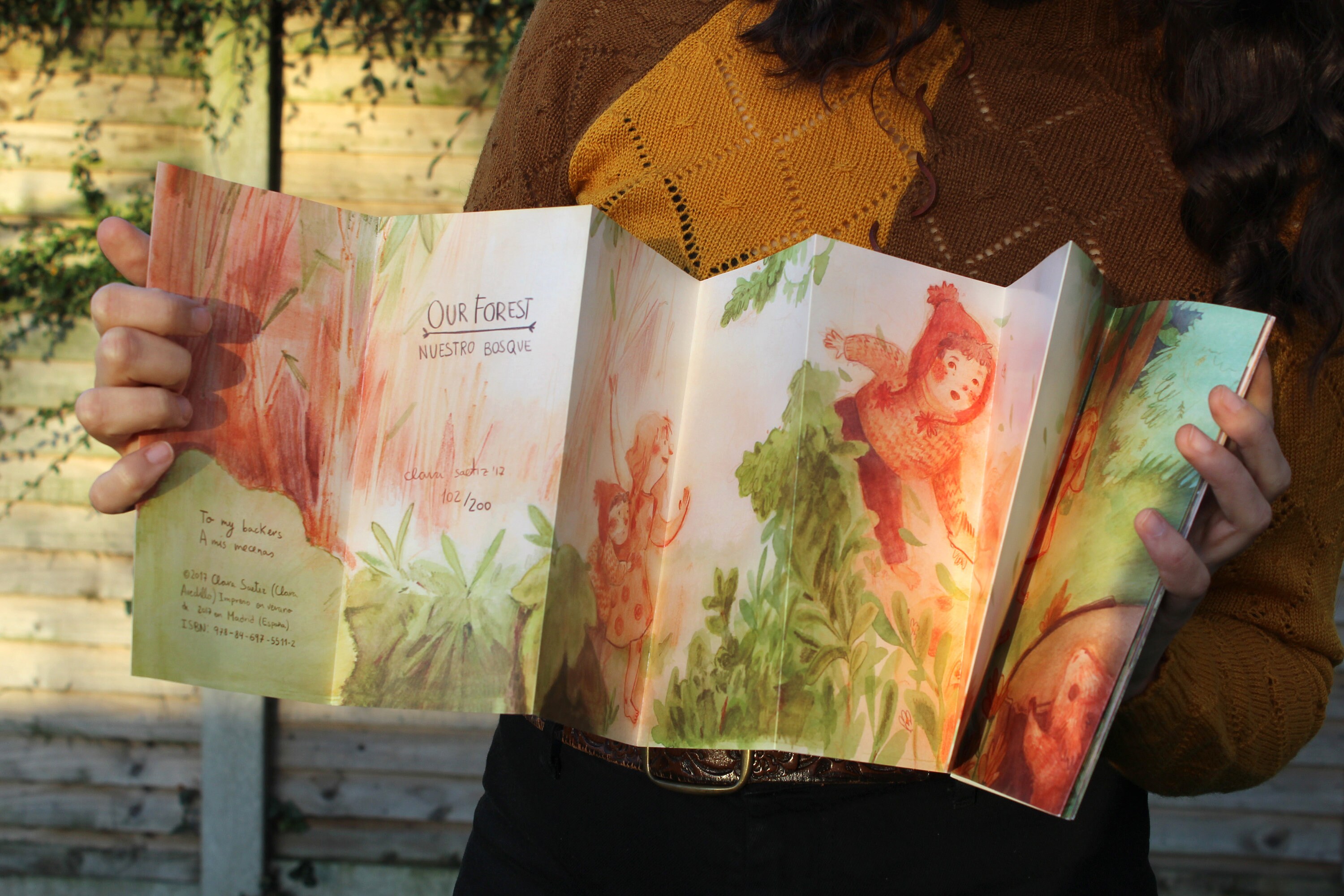 Our Forest. Acordion Illustrated Silent Book.