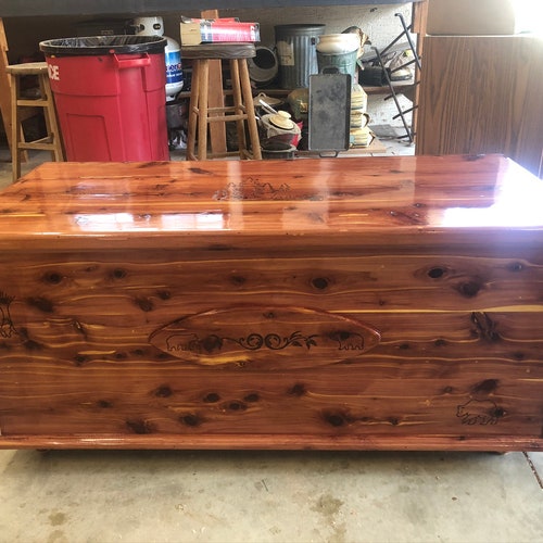 Hope Chest Solid Wood Cedar Lined Oak pic Maple Etsy