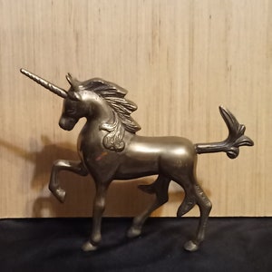 Vintage Brass Unicorn Figurine