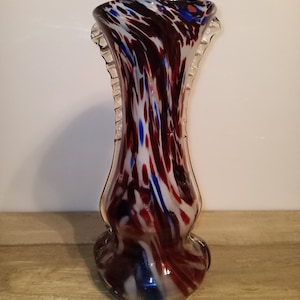 Murano Glass Vase With Ripples sides