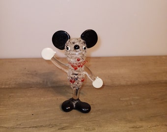 Vintage Sammlerstücke Kunstglas Mickey Mouse