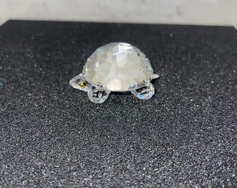 Vintage-swarovski-figurine-baby Sea Turtles-crystal-clear-frosted