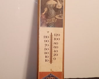 Vintage Pepsi Cola  Wood Thermometer