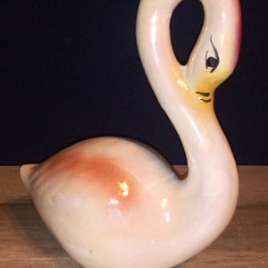 Mid-century porcelain swan