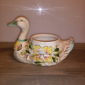 Vintage Duck flower pot