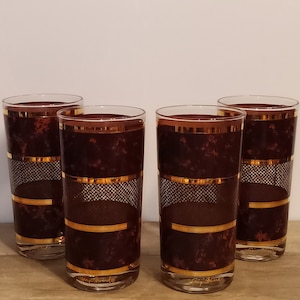 Vintage Mid-century collectable Georges Briard High Ball Cocktail Glasses - Mid Century - Glassware - Collectable -