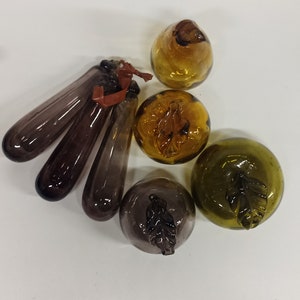 Mid-century Glass - Art Glass - Glass Fruit - Fruits - Glass -Hand made - Vintage - Collectable