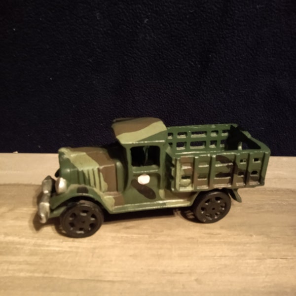 Vintage Cast Iron Military Truck
