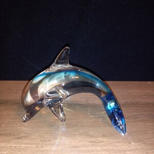 Vintage handmade Sardinia Crystal dolphin