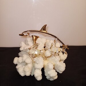 Vintage Collectable Art-Glass Dolphin with Smaller fish