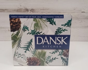 Vintage Dansk Christmas Tree Glasses - Glass ware - Dansk- Collectable - Vintage - Christmas