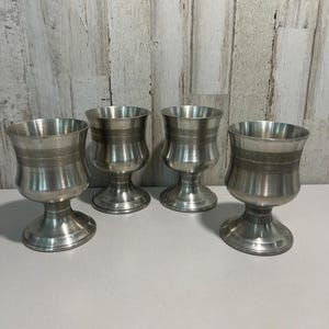 Vintage Cups Collectable Wege Tenn Pewter Cups Sweden