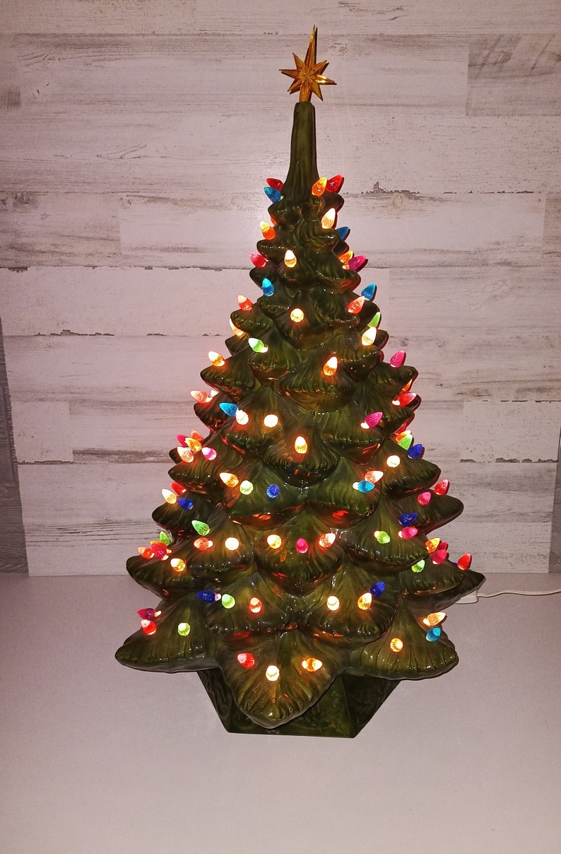 Rare Vintage Midcentury Ceramic Christmas Tree Newell Ceramic Tree