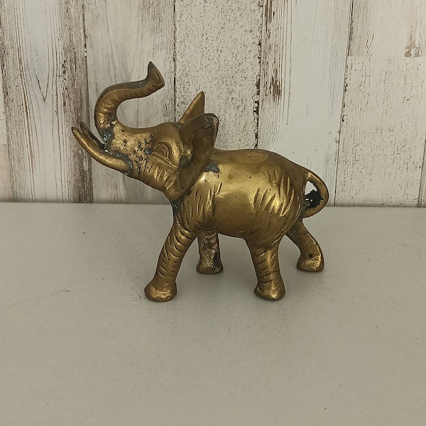 Vintage Brass Elephant - Brass Collectable - Vintage - Brass Animals - Brass