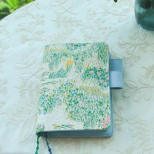 Spring Lake Green Cover for 2025 Planner, Notebook, Journal, Agenda with pen loops for Hobonichi/Midori (A5/A6/Five-Year/B6/TN/Weeks/Pouch)