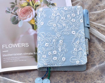 Handgefertigte Hülle für Planner, Notebook, Journal, Agenda mit Stiftschlaufen, perfekt für Hobonichi/Midori/Moleskine (A5/A6/Five-Years)