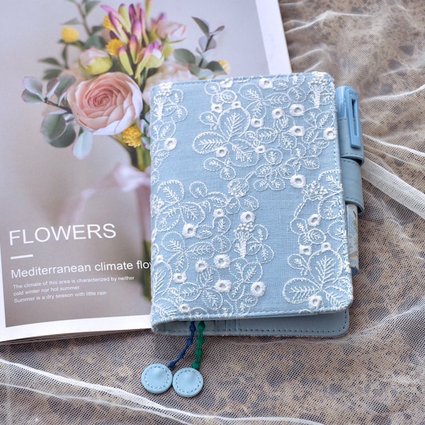 Funda premium hecha a mano para planificador, cuaderno, diario, agenda con presillas para bolígrafos, ideal para Hobonichi/Midori/Moleskine (A5/A6/cinco años)