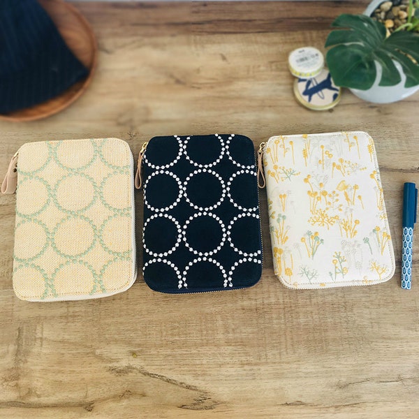 A6 Hobonichi Techo Planner Case with 2026 Year Notebook / Journal / Agenda - 100% Handmade Minä Perhonen Fabric
