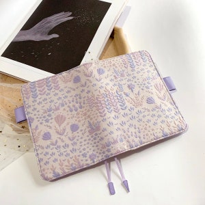 Embossed Cotton Cover for 2025 Planner, Notebook, Journal, Agenda with pen loops, perfectly for Hobonichi/Midori/Moleskine (A6/A5)