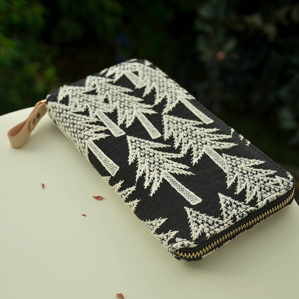 Agenda Hobonichi Weeks / Mega Weeks Planner Notebook Journal - 100% Minä Perhonen (árbol negro / verde) - Bolsa de semanas/Cubierta de semanas