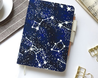 Galaxy Cover for 2026 Planner, Notebook, Journal, Agenda with pen loops, for Hobonichi/Midori/Moleskine (A5/A6/5-Year size)