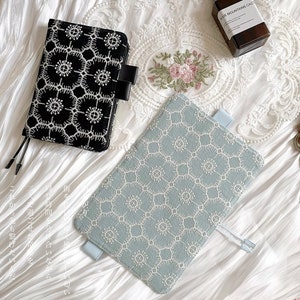 Embroidery Cover for Planner, Notebook, Journal, Agenda with pen loops, perfectly for Hobonichi/Midori/Moleskine/Book (A6/A5/Five-Year)