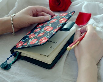 Premium handgemaakte omslag voor 2026 planner, notitieboek, dagboek met penlussen Hobonichi/Midori/Moleskine (A5/A6/vijf jaar/B6/TN/weken/zakje)