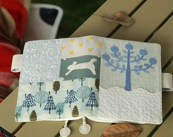 2026 Handmade Mina Cover für Planner, Notebook, Journal, Agenda mit Stiftschlaufen, perfekt für Hobonichi/Midori/Moleskine (A6/A5/Five-Year)