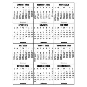 2025 and 2026 calendar printable | 2025 2026 Mini monthly calendar tab | Size 2 x 2 inches | Calendar Printable PDF.