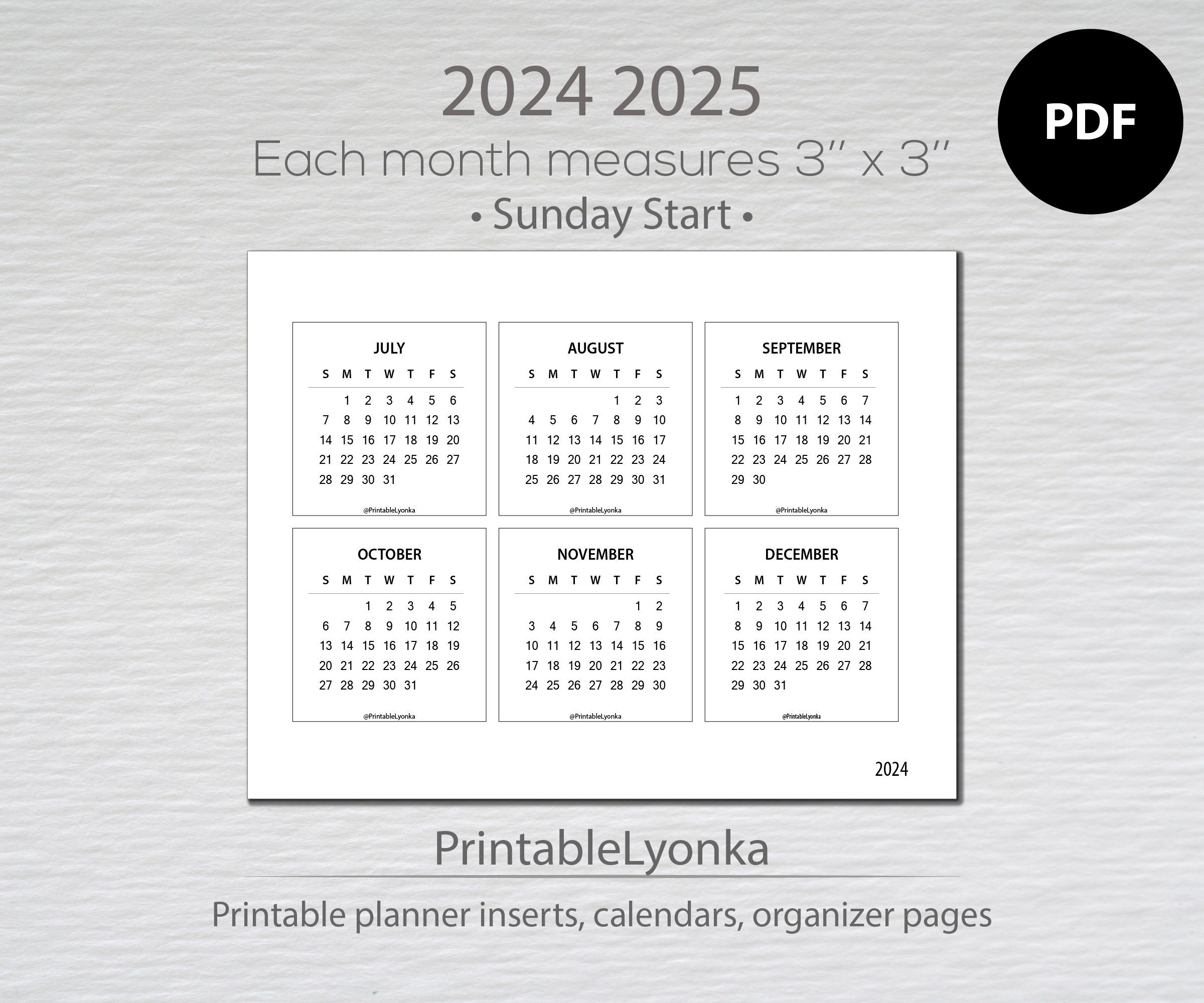  Agenda Mensuel 2024-2025: Planificateur Mensuel de 24