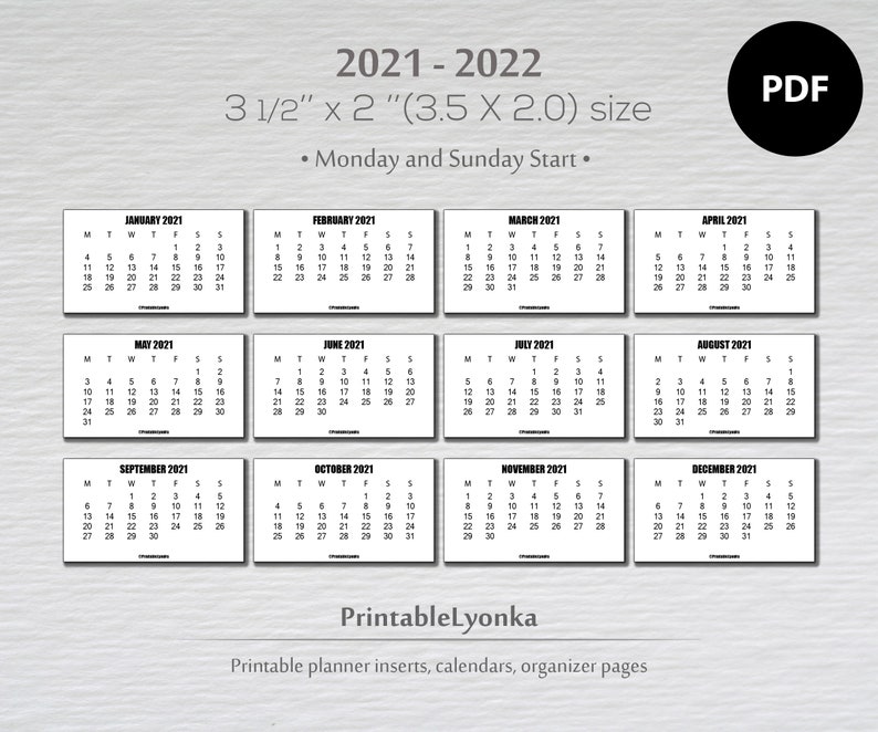 Mini calendar printable jeansbool