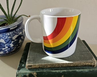 Vintage FTD Rainbow Coffee Mug