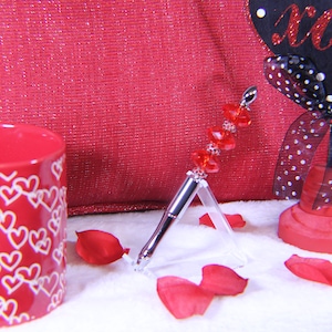 Special-Silver with Red Crystal Jeweled Pen