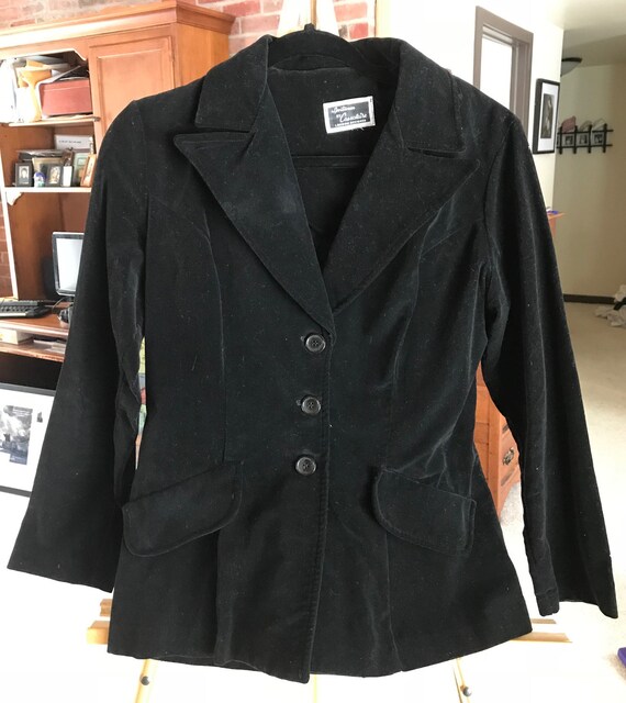 1970s Carnaby Street Style Velvet Blazer