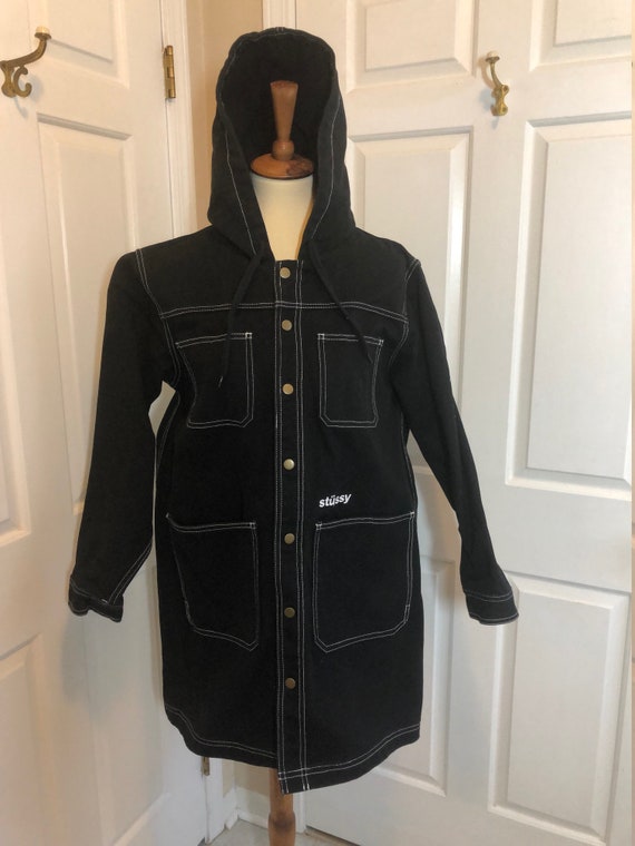 Vintage 1990's Stussy Black Denim 3/4 