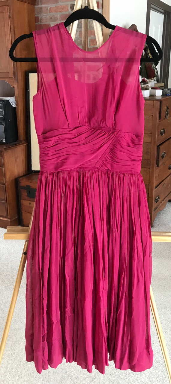 1950s Fuschia Kerrybrooke Cocktail Dress