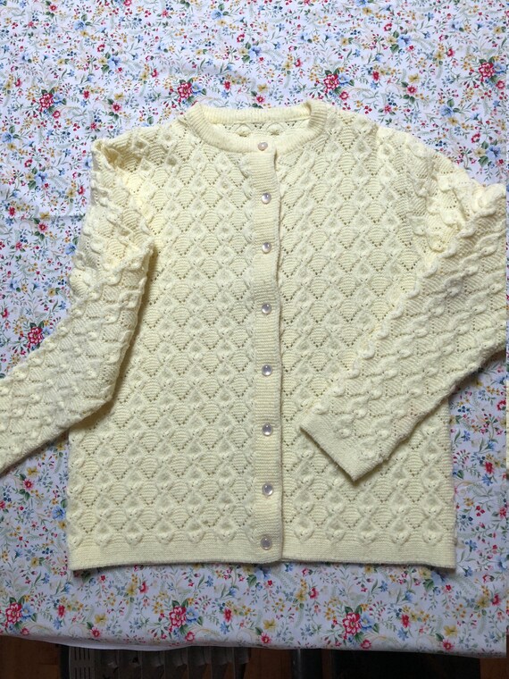 Yellow 1960's vintage cardigan