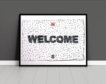 Design Print - Welcome Mat (framed)