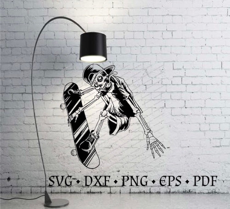 Funny skeleton Svg skating on skateboard Svg Toung Svg | Etsy