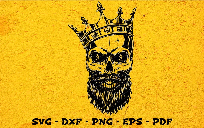 Download Skull with Crown Svg Skull Svg Design-Crown Svg | Etsy