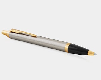 Personalised Parker IM Brushed Metal GT Ballpoint Pen - Free Engraving