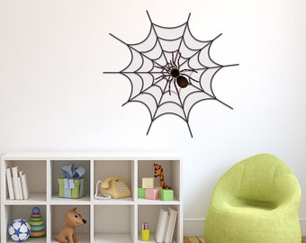 Spider web decal Spider Vehicle Decal Spider sticker Halloween wall decal Spider Web Car Decal Kids Room Decor Die Cut Decal Spider threads